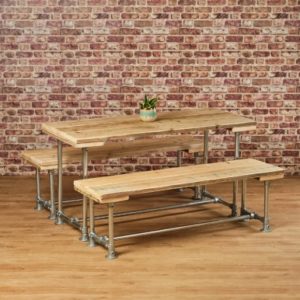 Commercial Dining Table and Benches Scaffolding