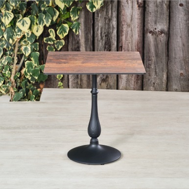 Commercial Pedestal Dining Table bronze