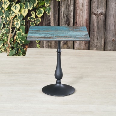 Commercial Round Dining Table Pedestal Teal