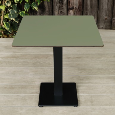 Commercial Dining Table Square Pedestal Sage Green Square