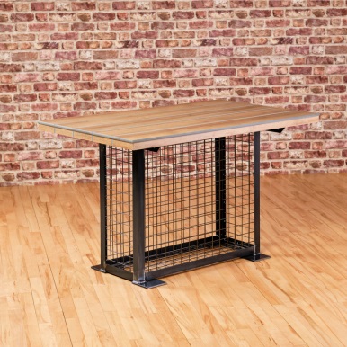 Commercial Gabion Dining Table Small Rectangular 2
